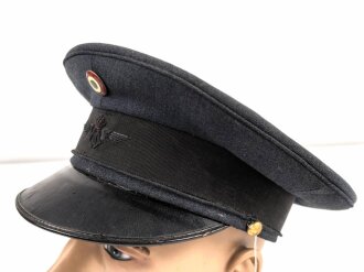 Belgien, Schirmmütze vermutlich Militär, weicher Lederschirm, mottig, unvollständig