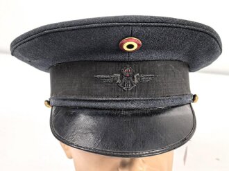 Belgien, Schirmmütze vermutlich Militär, weicher Lederschirm, mottig, unvollständig