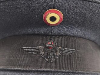 Belgien, Schirmmütze vermutlich Militär, weicher Lederschirm, mottig, unvollständig