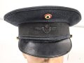 Belgien, Schirmmütze vermutlich Militär, weicher Lederschirm, mottig, unvollständig
