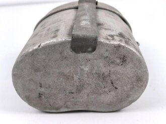 Kaiserreich, Kochgeschirr Model 1887. Aluminium, datiert 1908. Nachträglich angebrachter Griff, da die ursprünglich losen Griffe bei diesem Modell immer verloren gingen. Sicherlich im 1. Weltkrieg so ausgegeben
