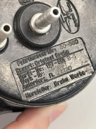 Luftwaffe Fahrtmesser Fl 22230, Funktion nicht geprüft, Zeiger "ausgehängt" lose