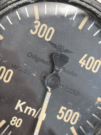 Luftwaffe Fahrtmesser Fl 22230, Funktion nicht geprüft, Zeiger "ausgehängt" lose