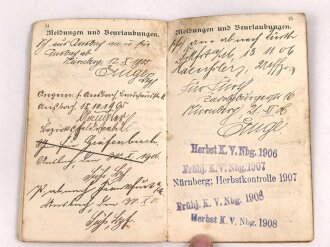 Bayern Militärpaß , eingestellt am 2.10.1902 bei 2.Ulanen Regiment König