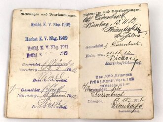 Bayern Militärpaß , eingestellt am 2.10.1902 bei 2.Ulanen Regiment König