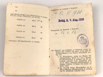 Bayern Militärpaß , eingestellt am 2.10.1902 bei 2.Ulanen Regiment König