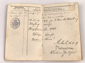 Bayern Militärpaß , eingestellt am 2.10.1902 bei 2.Ulanen Regiment König