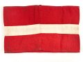 Armbinde für Angehörige der Hitler Jugend. getragenes Stück, das Hakenkreuz gedruckt