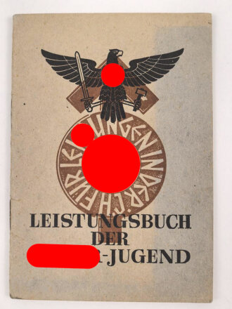 Leistungsbuch der Hitler-Jugend,eingetragenes Leistungsabzeichen in Silber