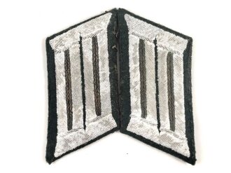 Heer, Paar Kragenspiegel für einen Offizier der Infanterie, Unterseite Klebstoff