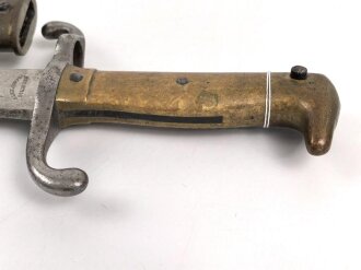 Preussen, Seitengewehr Modell 1871, Kammerstück von 1880,  Hersteller Alex Coppel Solingen. Guter Zustand