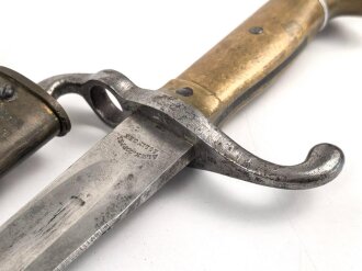 Preussen, Seitengewehr Modell 1871, Kammerstück von 1880,  Hersteller Alex Coppel Solingen. Guter Zustand