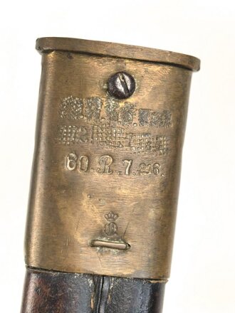 Preussen, Seitengewehr Modell 1871, Kammerstück von 1880,  Hersteller Alex Coppel Solingen. Guter Zustand