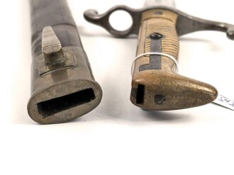 Preussen, Seitengewehr Modell 1871, Kammerstück von 1880,  Hersteller Alex Coppel Solingen. Guter Zustand