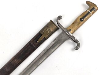 Preussen, Seitengewehr Modell 1871, Kammerstück von 1880,  Hersteller Alex Coppel Solingen. Guter Zustand