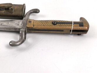 Preussen, Seitengewehr Modell 1871, Kammerstück von 1880,  Hersteller Alex Coppel Solingen. Guter Zustand