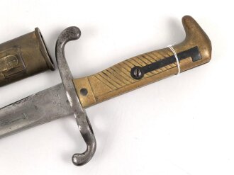 Preussen, Seitengewehr Modell 1871, Kammerstück von 1880,  Hersteller Alex Coppel Solingen. Guter Zustand