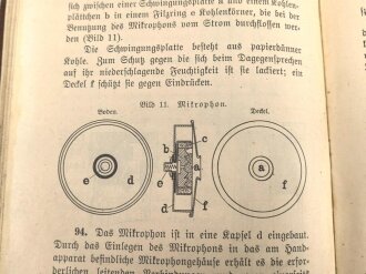 D.V.E. Nr. 376 " Vorschrift für den Infanterie Fernsprechdienst vom 1. August 1914" mit 90 Seiten, stark Gebraucht