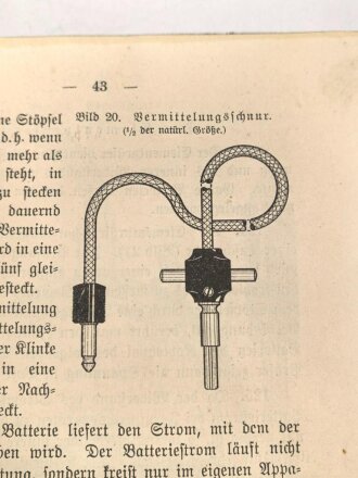 D.V.E. Nr. 376 " Vorschrift für den Infanterie Fernsprechdienst vom 1. August 1914" mit 90 Seiten, stark Gebraucht