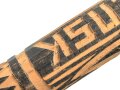 Geschnitzter Spazierstock für einen Angehörigen der Wehrmacht " Smolensk 1943" Sogenannter "Wolchowstock" ENTNAZIFIZIERT, sonst in gutem Gesamtzustand