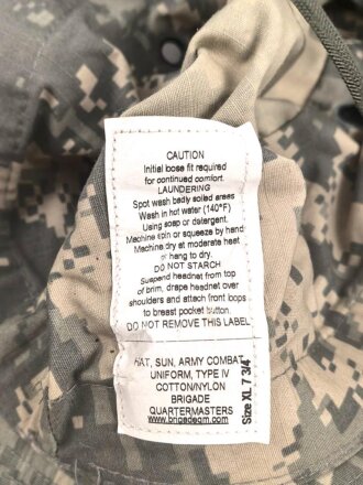 U.S. Army, hat, sun, Combat, size XL. very good condition