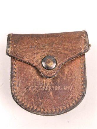 U.S. Army , Case, Carrying, M19. Leather case for compass. Used