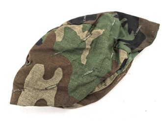 U.S. Army , 1988 ? dated U.S. Army, "Woodland" helmet cover, size medium / large
