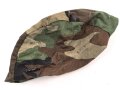 U.S. Army , 1988 ? dated U.S. Army, "Woodland" helmet cover, size medium / large