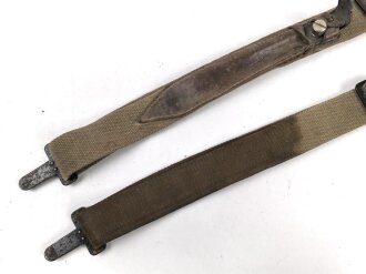 Jugoslawien nach 1945, Trageriemen für Feldfernsprecher 33 die von der jugoslawischen Armee nach dem Krieg weitergeführt wurrden. Praktischerweise wurde hier gleich der Erdspieß mitgeführt.