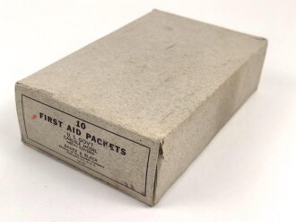U.S. Army WWII, empty box for red first aid packets