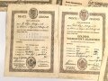 Bayern, neun Besitzzeugnisse für einen erfolgreichen Sportler und Kleinkaliberschützen des "Veteranen- und Kriegervereins Redwitz bei Rodach" Jeweils DIN A5