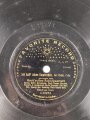 Kaiserreich und 1. Weltkrieg, Schellack Platte "Favorite Record"  Ich hatt einen Kameraden / Morgenrot