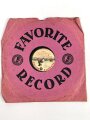 Kaiserreich und 1. Weltkrieg, Schellack Platte "Favorite Record"  Ich hatt einen Kameraden / Morgenrot