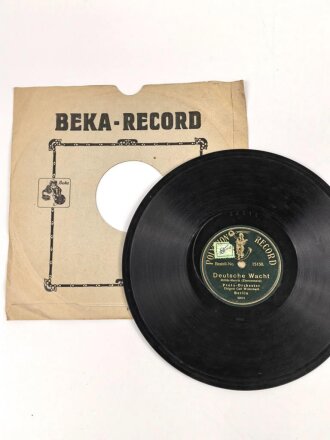 Kaiserreich und 1. Weltkrieg, Schellack Platte "Polyphone Record"  Deutsche Wacht / Fürst Bismarck Marsch