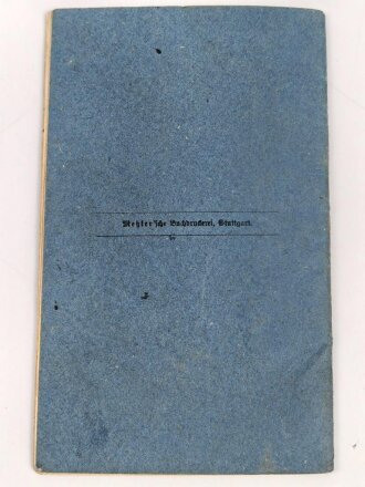 Württemberg Militärpaß, eingestellt 1874 bei Infanterie Regiment Nr. 121