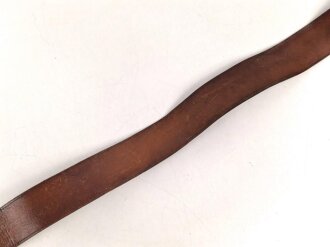 Zweidornkoppel für Offiziere. Braunes Leder mit vergoldeter Schliesse für Reichsbahn ? Gesamtlänge 114cm