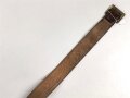 Zweidornkoppel für Offiziere. Braunes Leder mit vergoldeter Schliesse für Reichsbahn ? Gesamtlänge 114cm