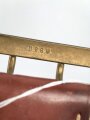 Zweidornkoppel für Offiziere. Braunes Leder mit vergoldeter Schliesse für Reichsbahn ? Gesamtlänge 114cm