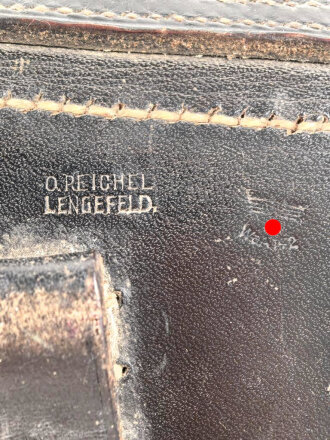 Koffertasche für Pistole P08 der Wehrmacht. Datiert 1938 oder 39, ungereinigtes Stück in gutem Gesamtzustand