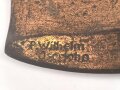 Generalfeldmarschall von Hindenburg, bronzierte Eisenguß Waldplakette, Höhe 37cm. Ungereinigt, guter Gesamtzustand