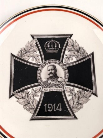 1. Weltkrieg, patriotischer Wandteller , Bildnis...