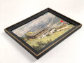 III.Reich, original gerahmter Kunstdruck " Haus Wachenfeld, Landhaus des Führers" Maße 20,5 x 27cm
