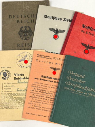 Konvolut Ausweise III.Reich, alle mehr oder weniger defekt