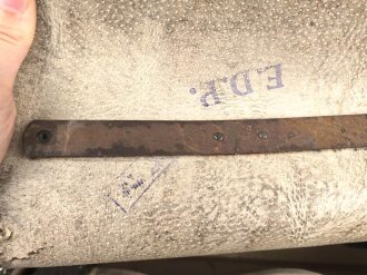 Luftwaffe, Tasche für Geldtransport. schwarzes Leder, kein Hersteller erkennbar, WaA Stempel. Ungereinigt, Schloß lässt sich nicht Schliessen