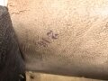Luftwaffe, Tasche für Geldtransport. schwarzes Leder, kein Hersteller erkennbar, WaA Stempel. Ungereinigt, Schloß lässt sich nicht Schliessen
