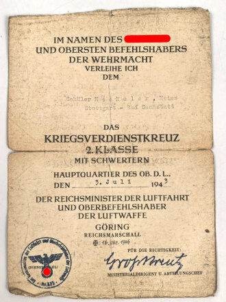 Flakhelfer der Hitlerjugend, Nachlass eines Jungen aus...