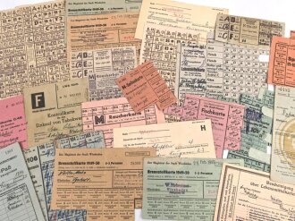 Deutschland nach 1945, Konvolut Bezugskarten aller Art