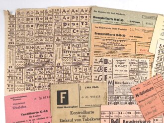 Deutschland nach 1945, Konvolut Bezugskarten aller Art