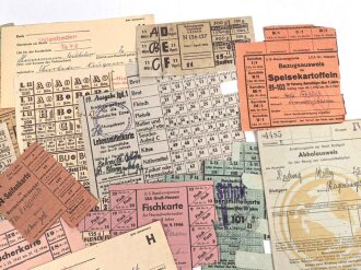Deutschland nach 1945, Konvolut Bezugskarten aller Art