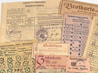 1. Weltkrieg Deutschland , Konvolut Bezugskarten aller Art